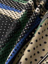 WOOL SILK STOLE HERRINGBONE WEAVE 120 / MIX DOTS5
