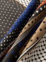 WOOL SILK STOLE HERRINGBONE WEAVE 120 / MIX DOTS5