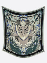 WOOL SILK STOLE HERRINGBONE WEAVE 120 / RIBBON HERNESS