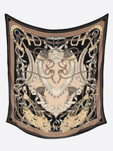 WOOL SILK STOLE HERRINGBONE WEAVE 120 / RIBBON HERNESS