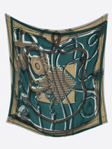 WOOL SILK STOLE HERRINGBONE WEAVE 120 / COLLAGE JOCKEY