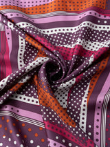 <シルクスカーフ65>ミックスドット5