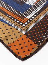 <シルクスカーフ65>ミックスドット5