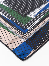 <シルクスカーフ65>ミックスドット5