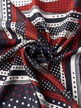 <シルクスカーフ65>ミックスドット3