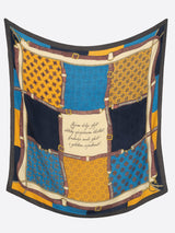 WOOL SILK STOLE HERRINGBONE WEAVE 120 / CRESTBELT