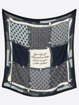 WOOL SILK STOLE HERRINGBONE WEAVE 120 / CRESTBELT