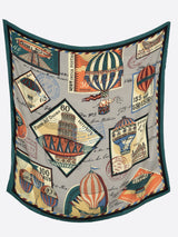 WOOL SILK STOLE HERRINGBONE WEAVE 120 / TIMBLE