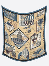 WOOL SILK STOLE HERRINGBONE WEAVE 120 / TIMBLE