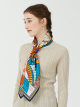 <シルクスカーフ88>ダリアロンド