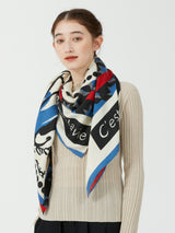 WOOL SILK STOLE HERRINGBONE WEAVE 120 / POETIC