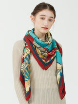 WOOL SILK STOLE HERRINGBONE WEAVE 120 / TIMBLE