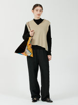 VELVET EMBROIDERED TOTE BAG L / TIMBLE