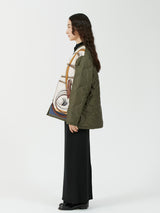 <ミリタリーVネックロングジャケット>リバーシブル ジョッキー