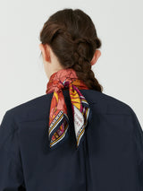 <シルクスカーフ88>ダリアロンド