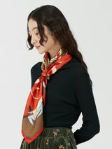 <シルクスカーフ88>コラージュローズ