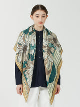 <ウールシルクストールヘリンボーン織120>ダリアロンド