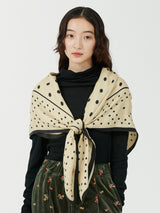 <ウールシルクストールヘリンボーン織120>ジオメドット