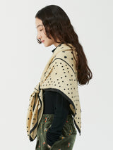 <ウールシルクストールヘリンボーン織120>ジオメドット