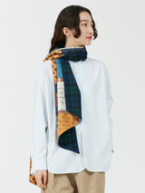 <ウールシルクWマフラー>クレストベルト