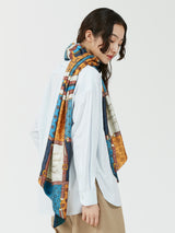 <ウールシルクWマフラー>クレストベルト