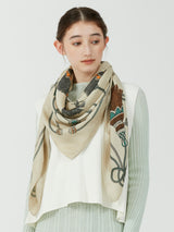 <ウールシルクストールヘリンボーン織120>ブレードタッセル