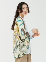 WOOL SILK STOLE HERRINGBONE WEAVE 120 / HOT WINE