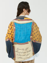 WOOL SILK STOLE HERRINGBONE WEAVE 120 / CRESTBELT