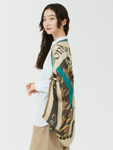 WOOL SILK STOLE HERRINGBONE WEAVE 120 / POETIC