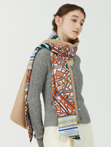 WOOL SILK W MUFFLER / SOMEWHERE