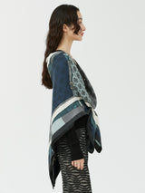 WOOL SILK STOLE HERRINGBONE WEAVE 120 / CRESTBELT