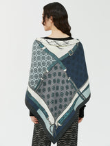 WOOL SILK STOLE HERRINGBONE WEAVE 120 / CRESTBELT