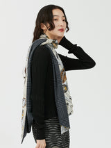 <ウールシルクWマフラー>プラネタリーバルーン