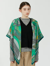 <ウールシルクストールヘリンボーン織120>ダリアロンド