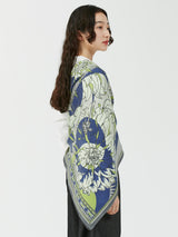 <ウールシルクストールヘリンボーン織120>ダリアロンド