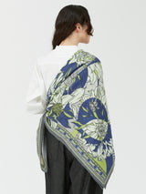 <ウールシルクストールヘリンボーン織120>ダリアロンド