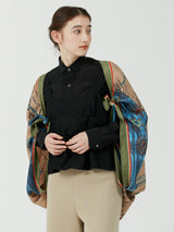 WOOL SILK STOLE HERRINGBONE WEAVE 120 / HYGGE