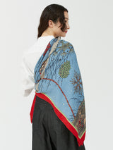 WOOL SILK STOLE HERRINGBONE WEAVE 120 / HYGGE