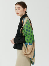 WOOL SILK STOLE HERRINGBONE WEAVE 120 / CRESTBELT