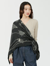 <ウールシルクストールヘリンボーン織120>ブレードタッセル