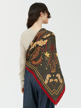 WOOL SILK STOLE HERRINGBONE WEAVE 120 / FLOSIS