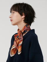 <シルクスカーフ65>コラージュジョッキー