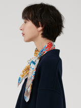 <シルクスカーフ65>オランジュリーガーデン