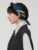 <シルクスカーフ65>ミックスドット5