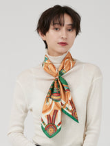 <シルクスカーフ65>コラージュケピ