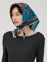 <シルクスカーフ65>コラージュジョッキー