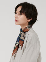 <シルクスカーフ65>コラージュジョッキー