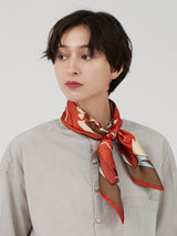 <シルクスカーフ65>コラージュローズ