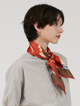 <シルクスカーフ65>コラージュローズ