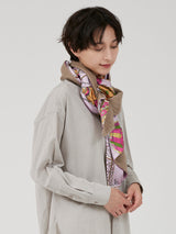 WOOL SILK W MUFFLER / BALLOON SKY